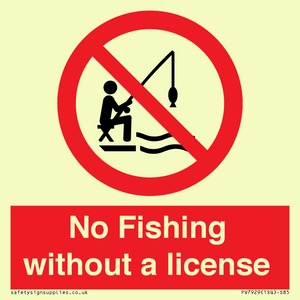 No Fishing without a license